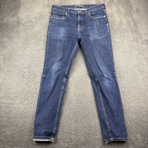 Everlane Jeans Men 31x34 (32x30) Relaxed Straight Dark Blue Denim‎